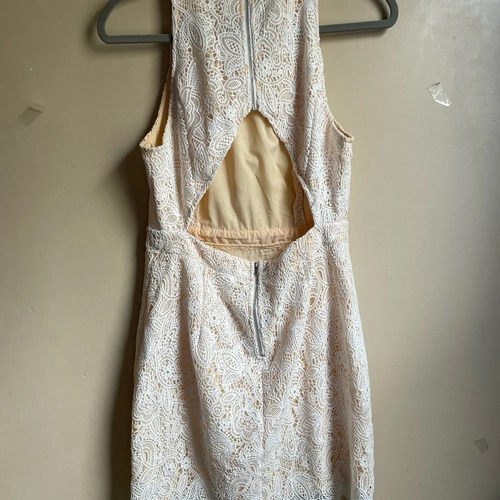 SUPERDOWN REVOLVE patty high neck crochet dress SIZE M bridal evening